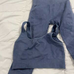 Target Women's Blue Ribbed Set